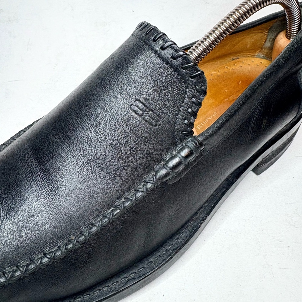 Balenciaga Italian Black Leather Driving Loafer | 9 - Picture 11 of 12